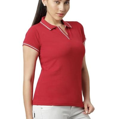 Wear Your Opinion Women's Tipped Collar Neck Polo Tshirt
