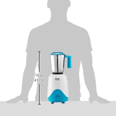 USHA Rapidmix 500-Watt Copper Motor Mixer Grinder With 3 Jars And 2 Years Product Warranty & 5 Years Motor Warranty (Sea Green/White), 500 Watt