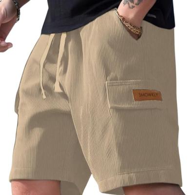SMOWKLY Authentics Classic Men's Ribbed Polycotton Relaxed Fit Cargo Stretch Shorts || Half Pant with Drawstring & 4 Pockets || Lightweight & Quick Dry