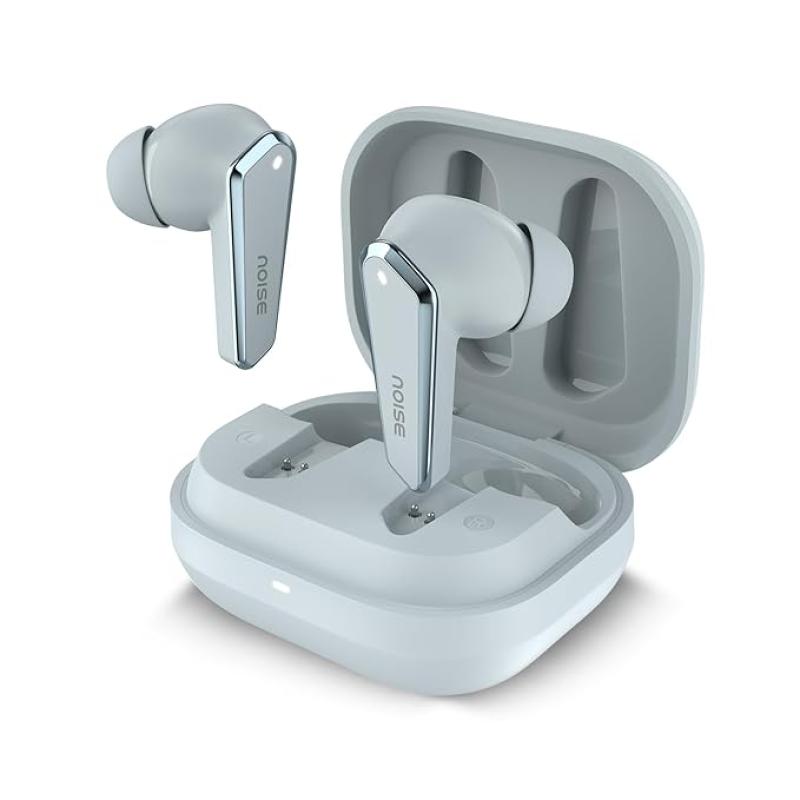 Noise Buds N1 Truly Wireless Earbuds with Chrome Finish, 40H of Playtime, Quad Mic with ENC, Ultra Low Latency Gaming (Up to 40 Ms), Instacharge(10 Min=120 Min), Bluetooth V5.3(Ice Blue