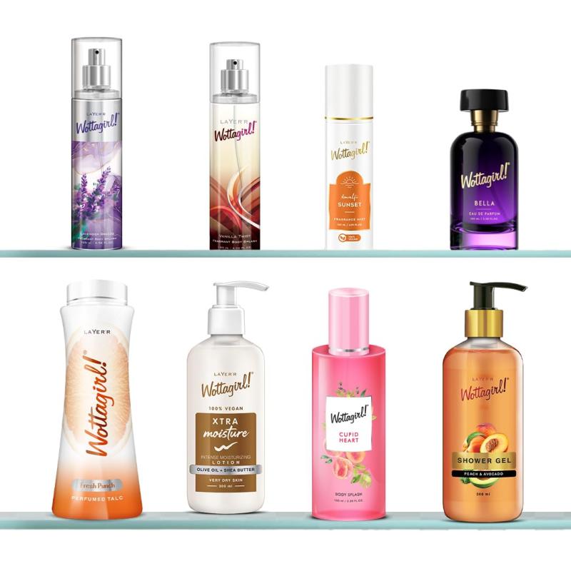 Layer'r Wottagirl Vanilla Twist Body Splash Premium Mist Spray Dreamy Vanilla & Coconut Scent 135ml