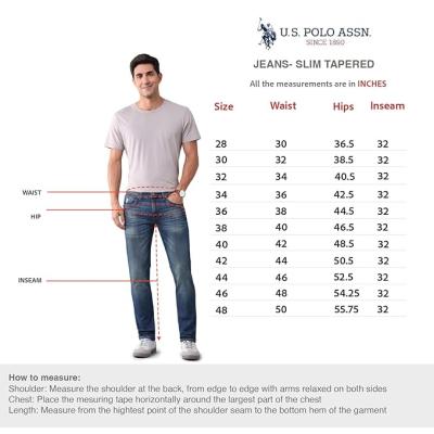 U.S. POLO ASSN. Men's Brandon Slim Tapered Fit Mid Rise Jeans