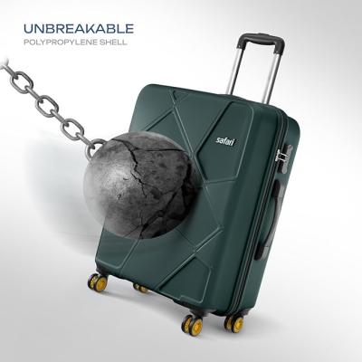 Safari Medium Polypropylene Spinner Pentagon Pro 8 Wheels 66Cm Size Checkin Trolley Bag, Hard Case 360º Wheeling Luggage for Men & Women, Travel Bag, Suitcase for Travel, Dusk Green