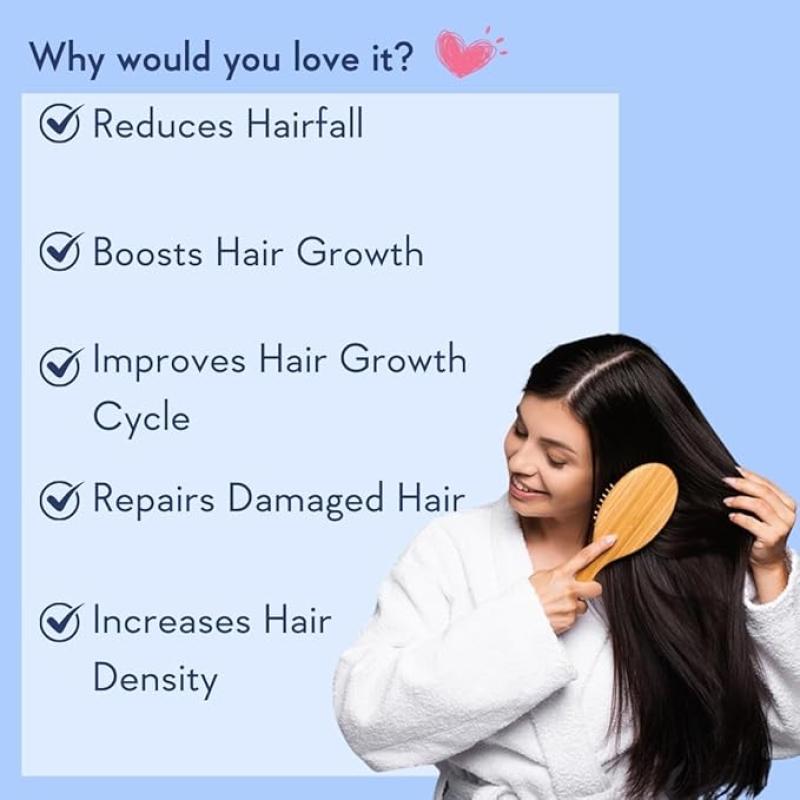 WishCare Hair Growth Serum Concentrate - 3% Redensyl, 4% Anagain, 2% Baicapil, Caffeine, Biotin & Rice Water - Advanced Hair Growth Serum for Hair Fall Control & Hair Growth 30ml