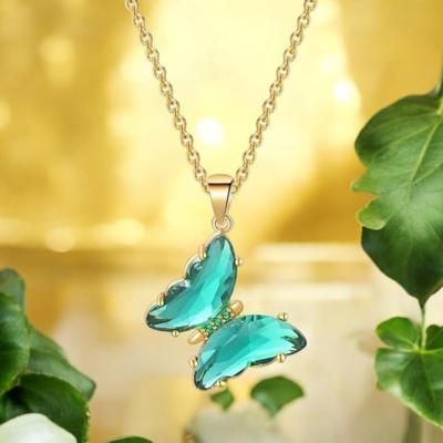 Nilu's Collection Rose Gold Plated Stylish Butterfly Jewellery Necklace Set for Women, Birthday Gift for girls and women Anniversary Gift for Wife