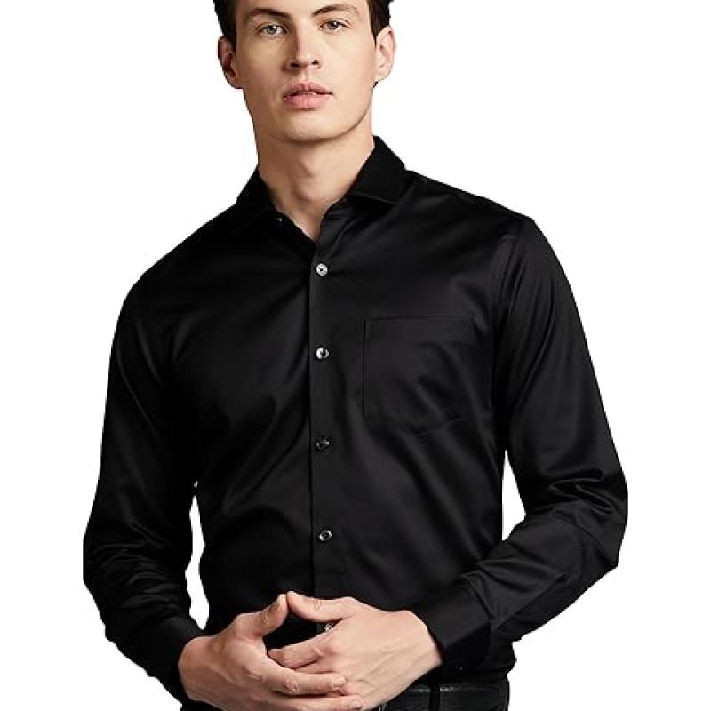 Allen Solly Men's Regular Fit Mandarin Collar Casual Shirt