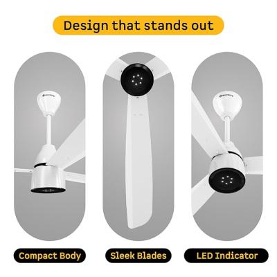 atomberg Renesa Enzel 1200mm BLDC Ceiling Fan with Remote Control | BEE 5 star Rated Energy Efficient Ceiling Fan | High Air Delivery with LED Indicators| 3 Year Warranty (Gloss White)