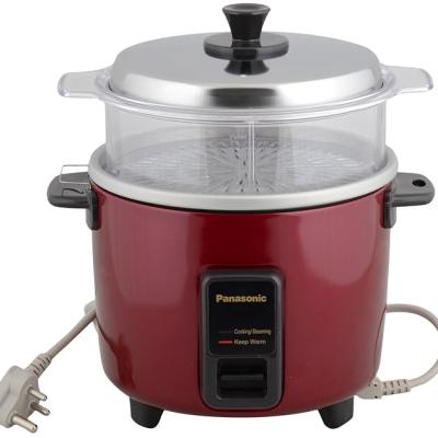 Panasonic Electric Automatic Cooker with Auto Switch Off| SR-WA10H-S | 450 Watts | Capacity 1.0 Litre With 600 Grams Raw Rice Cooking |Colour Burgundy