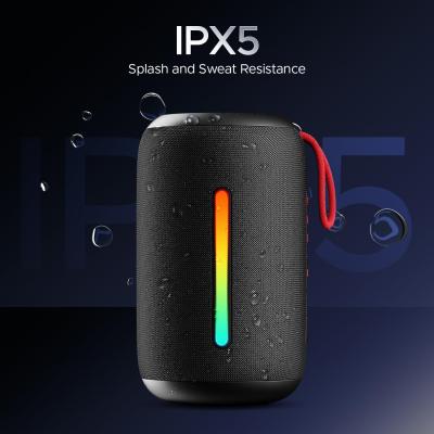 boAt Stone 352 Pro/Stone 358 Pro w/ 14W Signature Sound, Up to 12 Hours Playback, RGB LEDs, TWS Feature, Built-in Mic, BTv5.3, Free Music Streaming on JioSaavn Bluetooth Speaker (Raging Black