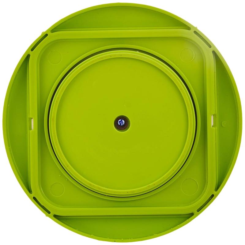 Amazon Brand - Solimo Revolving Spice Rack Set | 16 pieces | Plastic | Tiered Shelf | Tabletop | Green