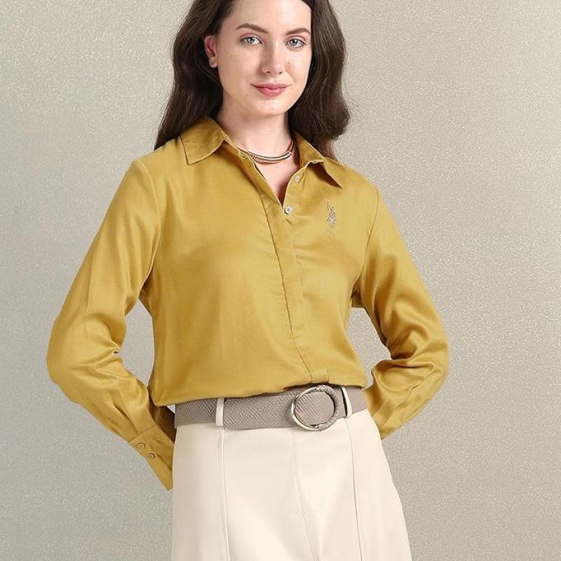 U.S. POLO ASSN. Women's Polyester Regular Fit Shirt