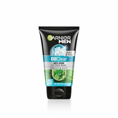 Garnier Men Oil Clear Clay D-Tox Deep Cleansing Icy Face Wash, 100gm