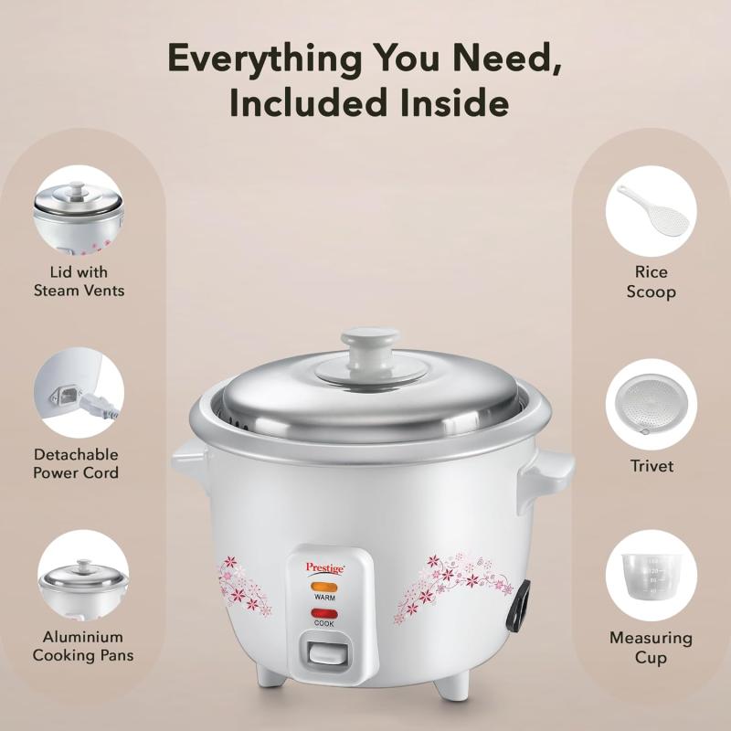 Prestige PRWO 1.8 Liters Red Colour Rice Cooker